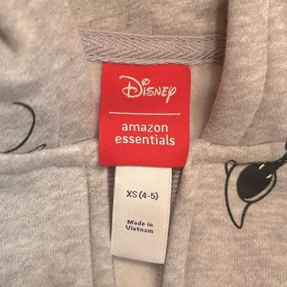 Disney Toddler Fleece Full Zip Up Hoodie Sweatshirt Outdoor Minnie Mouse XS 4/5